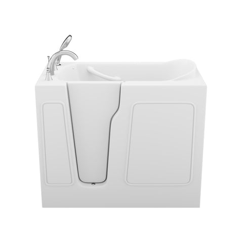 ANZZI Value Series 26 in. x 46 in. Left Drain Quick Fill Walk-in Saoking Tub in White