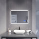 BA-LMDFX012AL - ANZZI 24-in. x 31-in. LED Front/Back Light Magnifying Bathroom Mirror w/Defogger