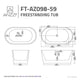 ANZZI Chand 59 in. Acrylic Flatbottom Freestanding Bathtub