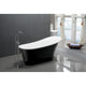 FT-AZ095BK - ANZZI Prima 67 in. Acrylic Flatbottom Non-Whirlpool Bathtub in Black
