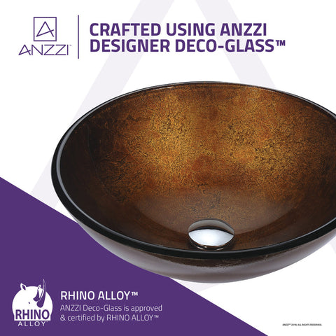 ANZZI Posh Series Deco-Glass Vessel Sink