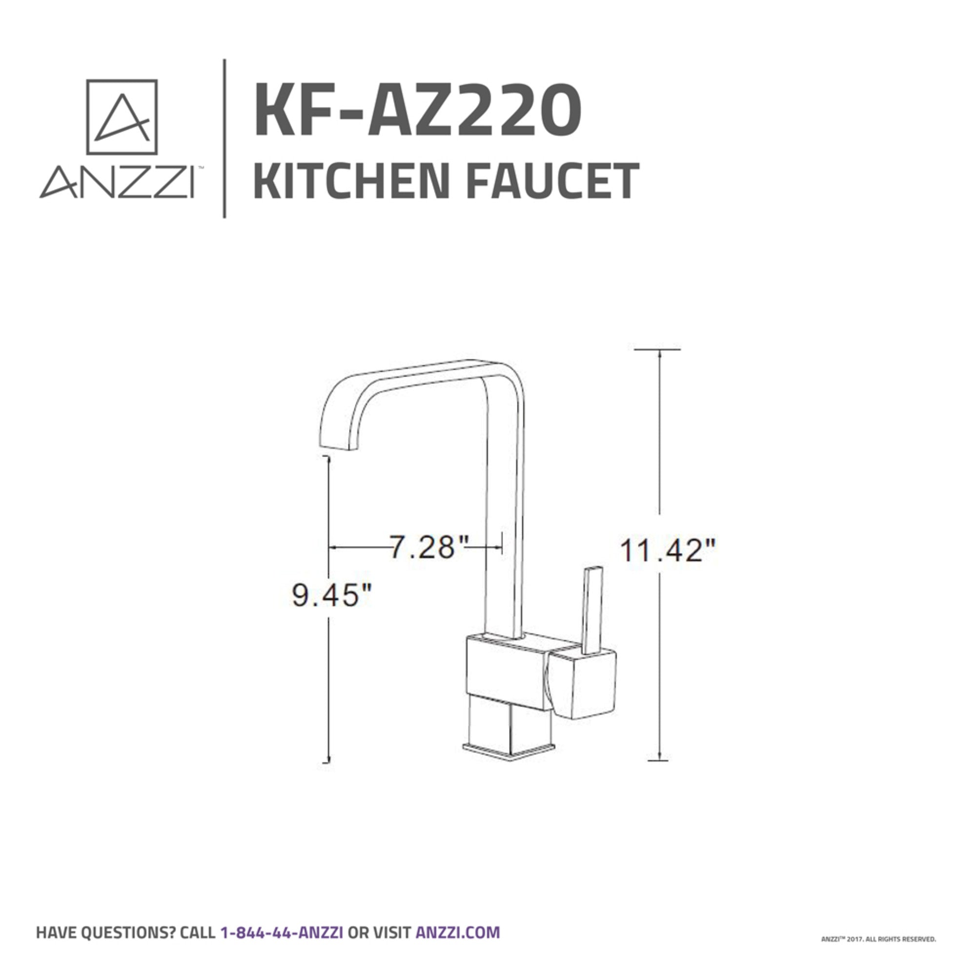 KF-AZ220ORB - ANZZI Sabre Single-Handle Standard Kitchen Faucet in