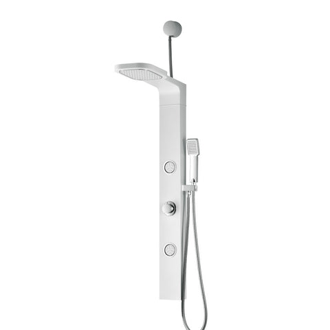SP-AZ8103-R - ANZZI 44 in. Full Body Shower Panel System with Heavy Rain Shower and Spray Wand in White