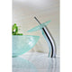 LS-AZ8112 - ANZZI Paeva Series Deco-Glass Vessel Sink in Crystal Clear Chipasi with Matching Chrome Waterfall Faucet