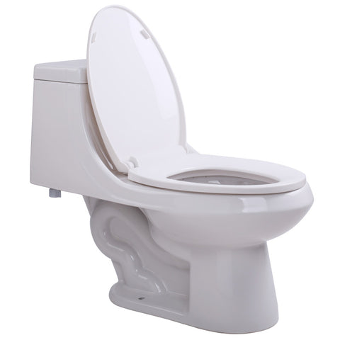 ANZZI Odin 1-piece 1.6 GPF Dual Flush Elongated Toilet in White