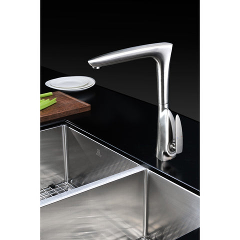 KF-AZ034BN - ANZZI Timbre Series Single-Handle Standard Kitchen Faucet in Brushed Nickel