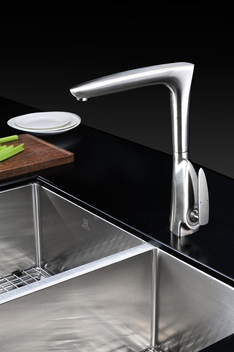 Timbre Series Single-Handle Standard Kitchen Faucet in Brushed Nickel
