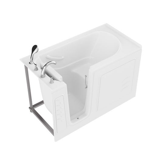 AMZ3060WILWS - ANZZI 30 in. x 60 in. Left Drain Quick Fill Walk-In Soaking Tub in White