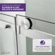 48 in. x 76 in. Frameless Sliding Shower Door with Handle in Brushed Nickel