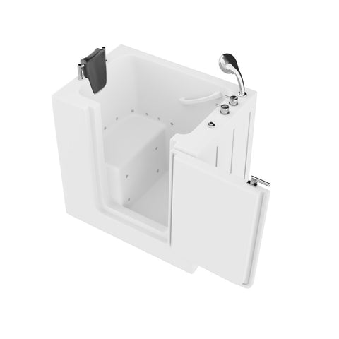 AZ2739RWA - ANZZI Coupe Series 27 in. x 39 in. Right Drain Quick Fill Walk-In Air Tub in White