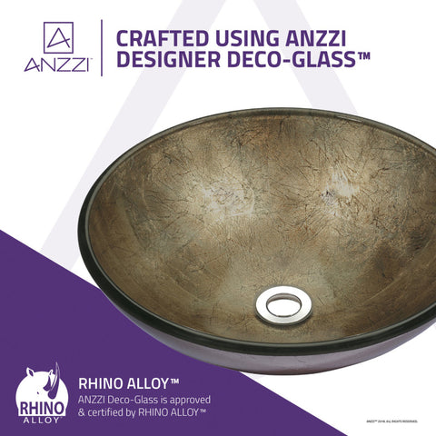 ANZZI Tara Series Deco-Glass Vessel Sink