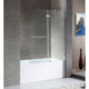Anzzi 5 ft. Acrylic Rectangle Tub With 48 in. by 58 in. Frameless Hinged tub door