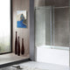 60 in. L x 30 in. W x 83 in. H Right Drain White Rectangular Tub with Frameless Sliding Tub Door in Brushed Nickel