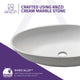 ANZZI Trident One Piece Solid Surface Vessel Sink in Matte White