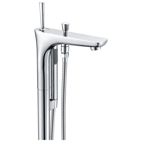 ANZZI Kase Series 1-Handle Freestanding Claw Foot Tub Faucet with Hand Shower