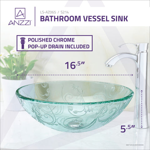 Vieno Series Vessel Sink with Pop-Up Drain