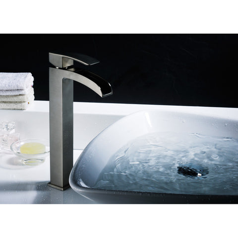 Key Series Single Hole Single-Handle Vessel Bathroom Faucet in Polished Chrome