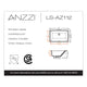 ANZZI Series 21 in. Ceramic Undermount Sink Basin in White