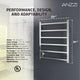 ANZZI Charles Series 6-Bar Stainless Steel Wall Mounted Electric Towel Warmer Rack