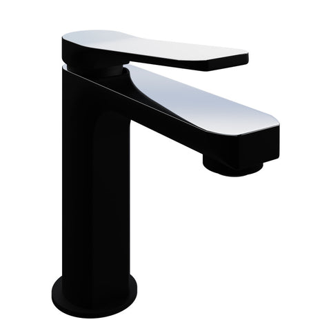 L-AZ900MB-CH - ANZZI Single Handle Single Hole Bathroom Faucet With Pop-up Drain in Matte Black & Chrome