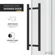 ANZZI 60" x 76" Frameless Sliding Shower Door, 3/8" TSUNAMI GUARD Glass, Exposed Rollers and RHINO ALLOY Hardware, Matte Black