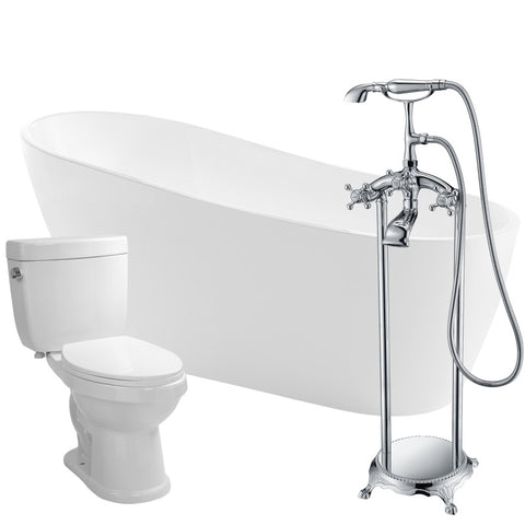 Trend 5.58 ft. Acrylic Flatbottom Non-Whirlpool Bathtub in White Trend 5.58 ft. Acrylic Flatbottom Non-Whirlpool Bathtub in White
