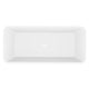 ANZZI Cenere 4.9 ft. Man-Made Stone Center Drain Freestanding Bathtub in Matte White