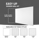Rampart Series 60 in. W x 60 in. H 2-Piece Glue-Up Acrylic Shower Wall Set in White with 5 x 10 in. Subway Tile Design