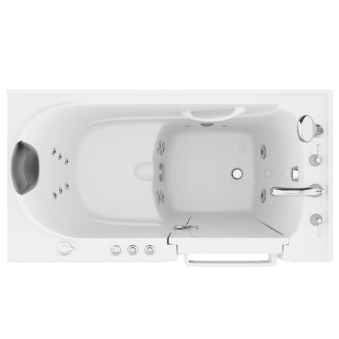 AZ2853RWH-CP - ANZZI Coupe Premier 53 - 60 in x 28 in. Right Drain Whirlpool Jetted Walk-in Tub in White