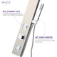 Dion Series 39 in. 2-Jetted Shower Tower with Heavy Rain Shower and Body Jets and Spray Wand in Brushed Nickel