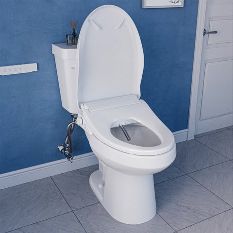 Smart Bidet Seat with Heated Seat, Warm Water, Rear and Lady Wash, Air Dryer, Self Cleaning Nozzle, and Wireless Remote