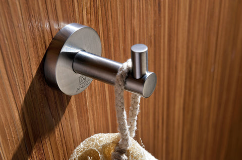 ANZZI Caster Single Robe Hook, RHINO ALLOY Certified Stainless Steel & Zinc, Scratch Resistant Surface, 4 lb. Capacity, Multiple Finishes
