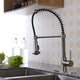 Step Single Handle Pull-Down Sprayer Kitchen Faucet in Brushed Nickel