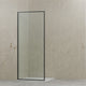 Welle 74 in. x 34 in. Framed Fixed Shower Screen Door with 5/16" (8mm) Tempered Fluted or Clear Glass