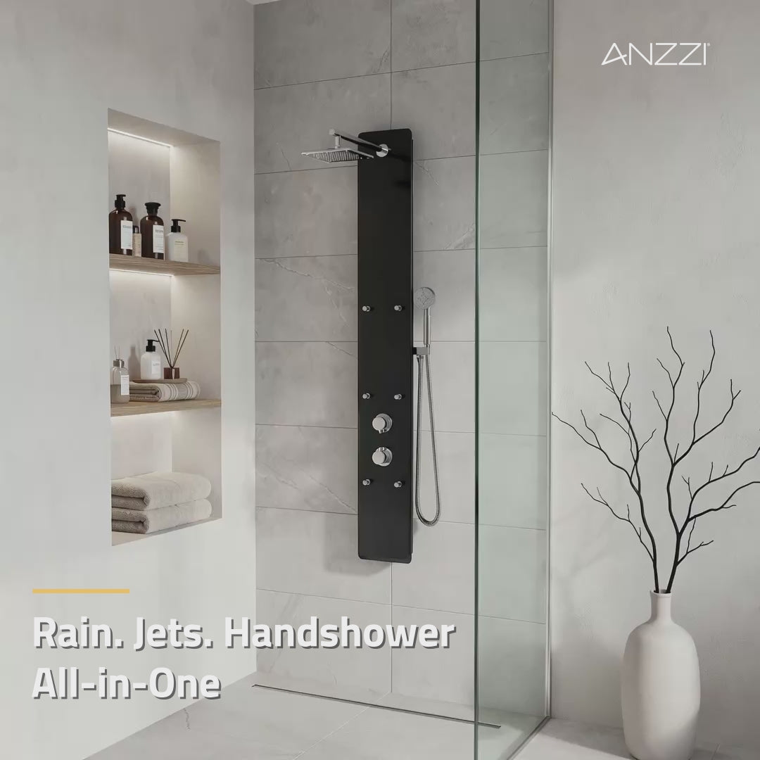 SP-AZ018 - ANZZI Melody 59 in. 6-Jetted Full Body Shower Panel