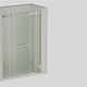 48 in. x 76 in. Frameless Sliding Shower Door with Horizontal Handle in Matte Black