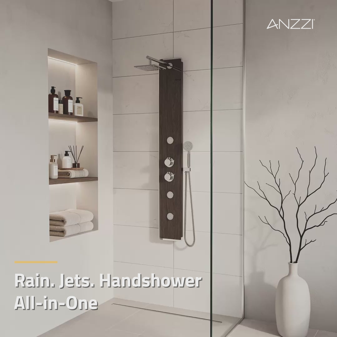 SP-AZ021 - ANZZI Pure 59 in. 3-Jetted Full Body Shower Panel