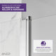 60 in. L x 30 in. W x 79 in. H Right Drain White Rectangular Tub with Frameless Tub Door in Brushed Nickel Finish