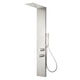 Collines Series 55 in. 2-Jetted Shower Tower with Heavy Rain Shower and Body Jets and Spray Wand in Brushed Nickel