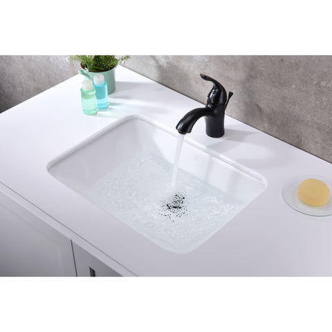 LS-AZ113 - ANZZI Dahlia Series 20.5 in. Ceramic Undermount Sink Basin in White