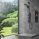 Cici Series 39 in. 2-Jetted Shower Tower with Heavy Rain Shower and Body Jets and Spray Wand in Matte black