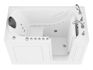 ANZZI Nimbus Series 32 in. L x 60 in. W Dual Jetted Bathtub in White with Microbubbles Jet