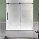 ANZZI 5 ft. Acrylic Rectangle Tub With 60 in. x 62 in. Frameless Sliding Tub Door