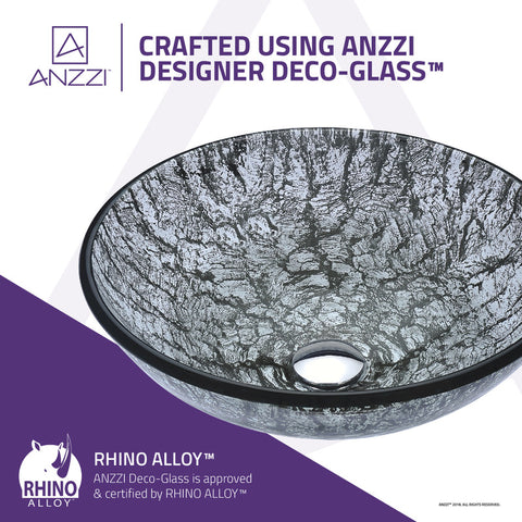 ANZZI Gardena Series Deco-Glass Vessel Sink