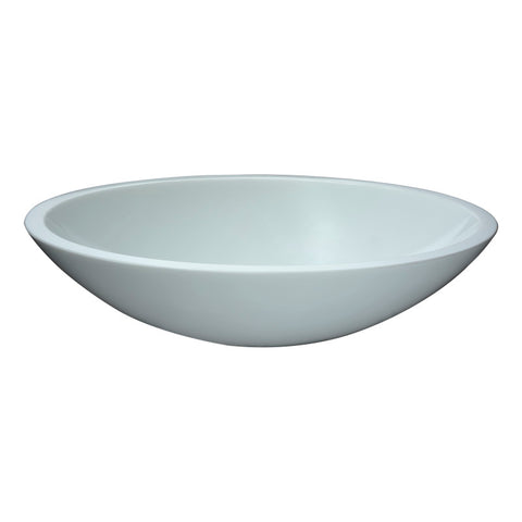 ANZZI Series Deco-Glass Vessel Sink in White