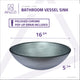 Deco-Glass Vessel Sink in Brushed Silver