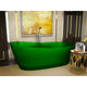 FT-AZ521-GR - ANZZI Ember 5.4 ft. Solid Surface Center Drain Freestanding Bathtub in Emerald Green