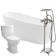 FTAZ093-52B-65 - ANZZI Trend 67 in. Acrylic Flatbottom Non-Whirlpool Bathtub with Tugela Faucet and Talos 1.6 GPF Toilet