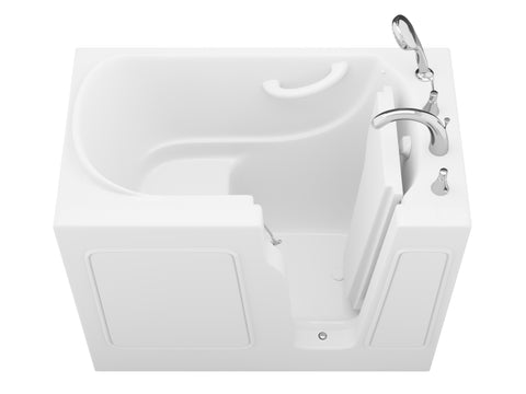 ANZZI Value Series 26 in. x 46 in. Right Drain Quick Fill Walk-in Saoking Tub in White