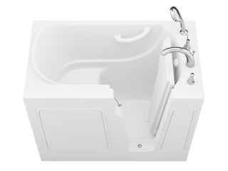 ANZZI Value Series 26" x 46" Compact Therapeutic Walk-In Tub with Whirlpool Hydrotherapy, Fast Drain, Inline Heater, and Quick Fill Faucet, White